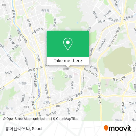 봉화산사우나 map