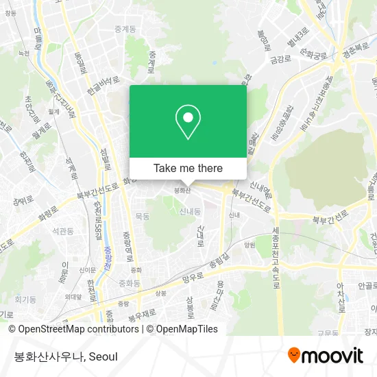 봉화산사우나 map