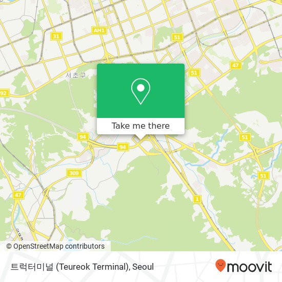 트럭터미널 (Teureok Terminal) map