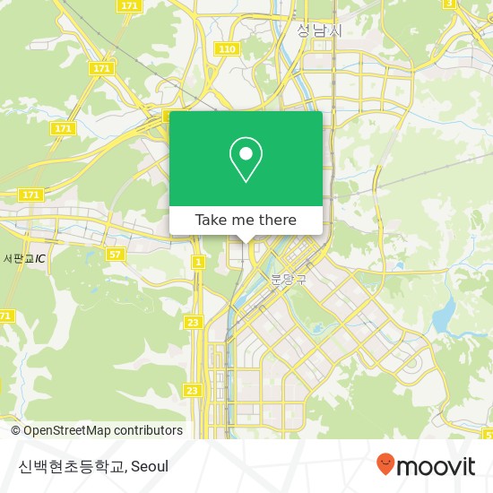 신백현초등학교 map
