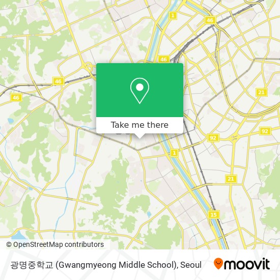 광명중학교 (Gwangmyeong Middle School) map