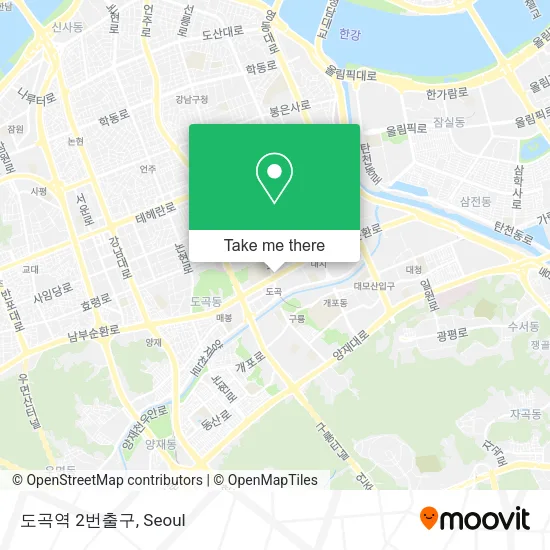 도곡역 2번출구 map
