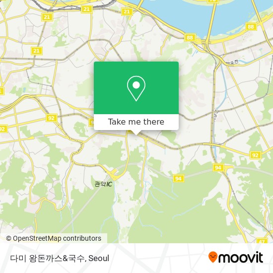 다미 왕돈까스&국수 map