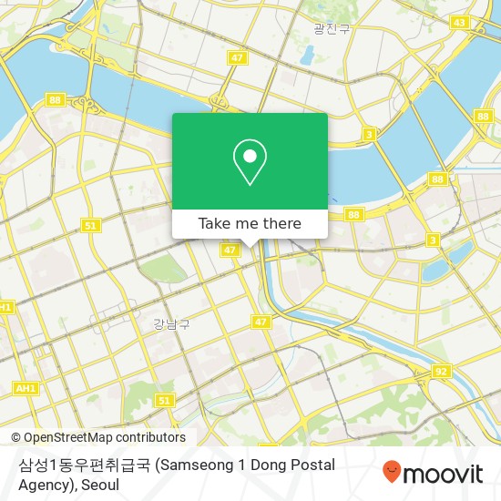 삼성1동우편취급국 (Samseong 1 Dong Postal Agency) map