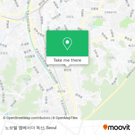 노보텔 엠베서더 독산 map