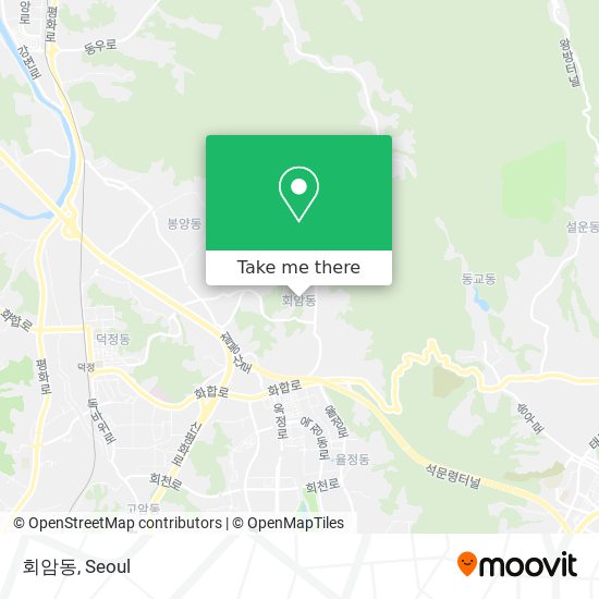 회암동 map