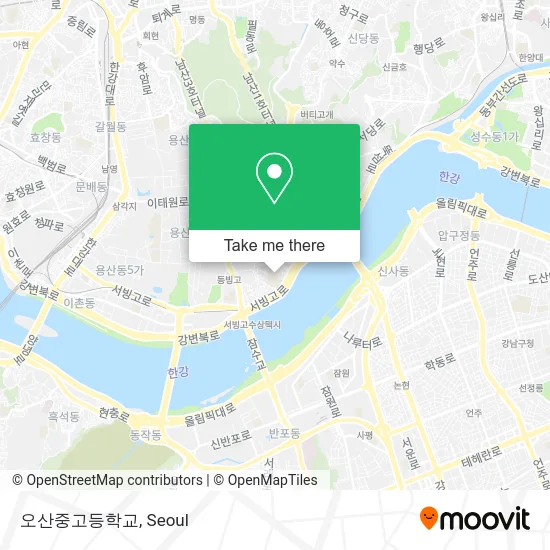 오산중고등학교 map