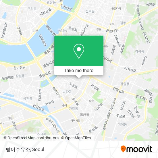 방이주유소 map