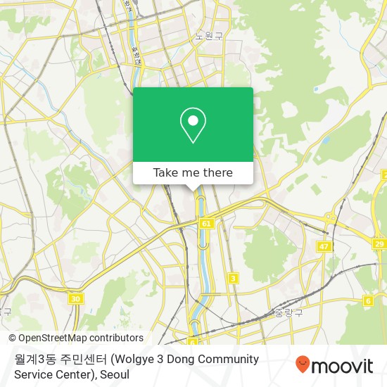 월계3동 주민센터 (Wolgye 3 Dong Community Service Center) map