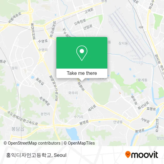 홍익디자인고등학교 map