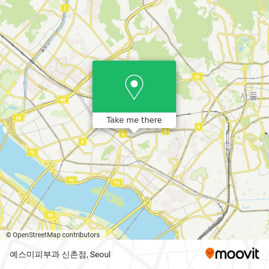 예스미피부과 신촌점 map