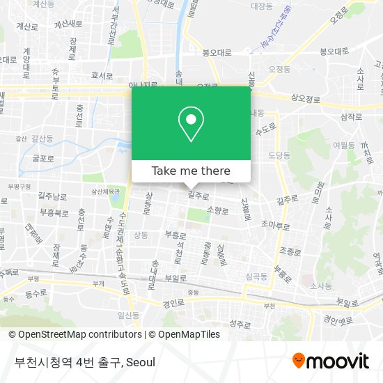 부천시청역 4번 출구 map