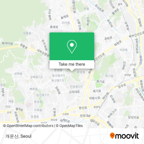개운산 map