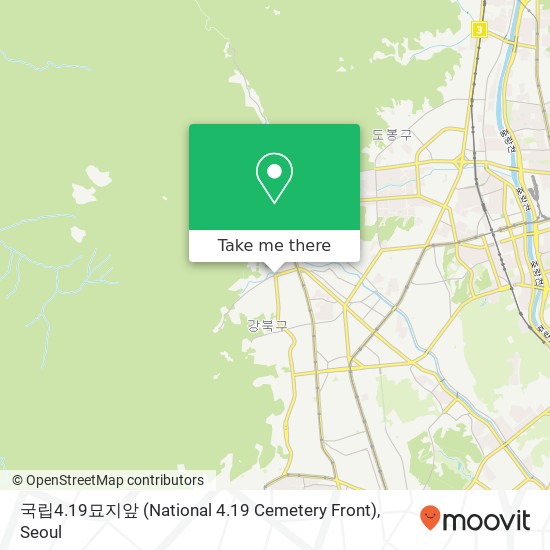 국립4.19묘지앞 (National 4.19 Cemetery Front) map