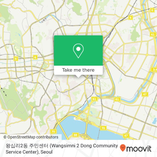 왕십리2동 주민센터 (Wangsimni 2 Dong Community Service Center) map