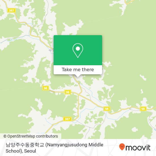 남양주수동중학교 (Namyangjusudong Middle School) map