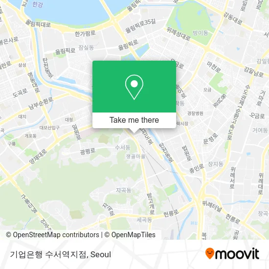 기업은행 수서역지점 map