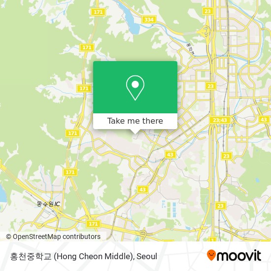 홍천중학교 (Hong Cheon Middle) map