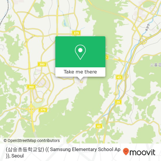 (삼숭초등학교앞) (( Samsung Elementary School Ap )) map