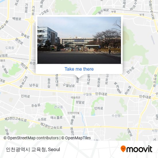 인천광역시 교육청 map