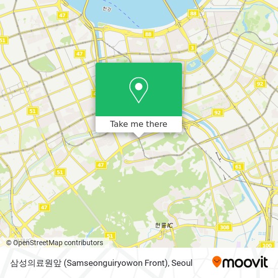 삼성의료원앞 (Samseonguiryowon Front) map