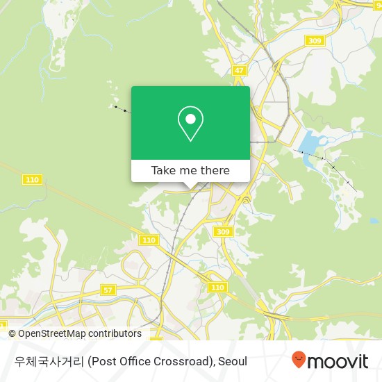 우체국사거리 (Post Office Crossroad) map