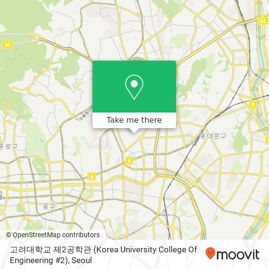 고려대학교 제2공학관 (Korea University College Of Engineering #2) map