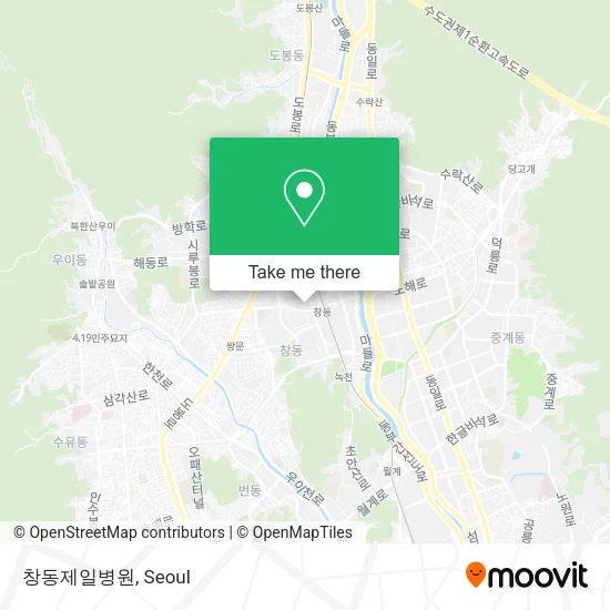 창동제일병원 map