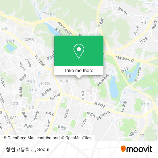 창현고등학교 map