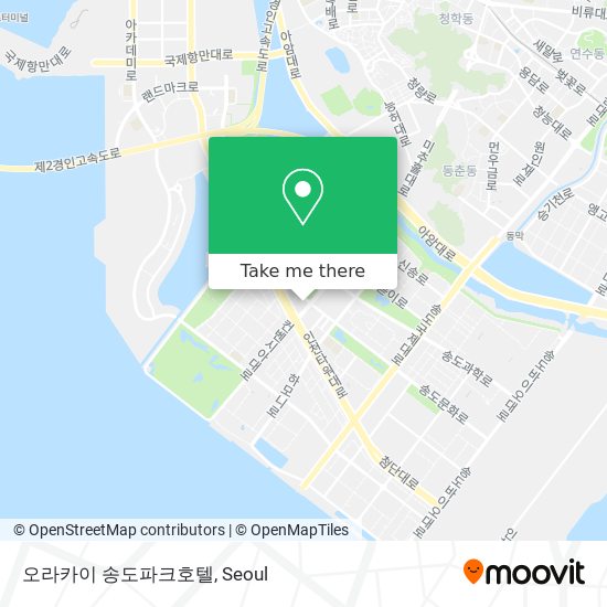 오라카이 송도파크호텔 map