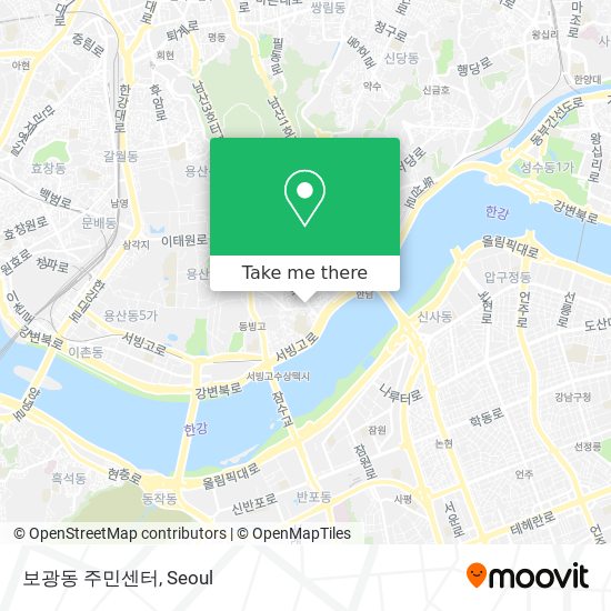 보광동 주민센터 map