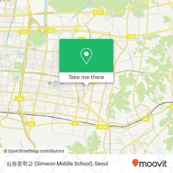 심원중학교 (Simwon Middle School) map