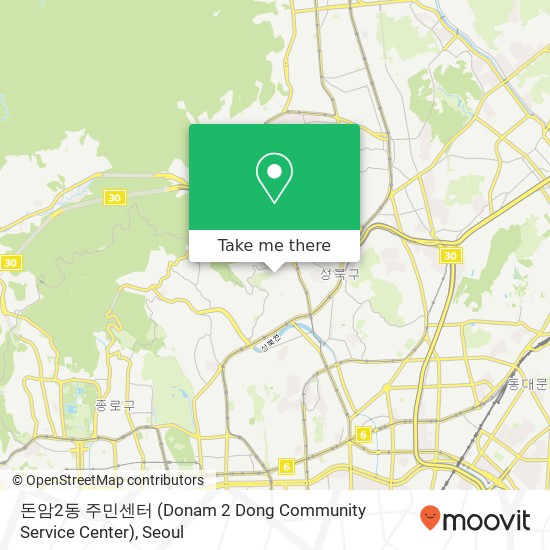 돈암2동 주민센터 (Donam 2 Dong Community Service Center) map