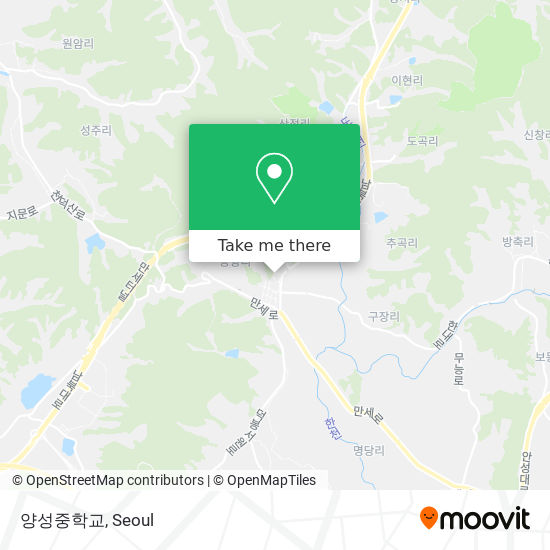 양성중학교 map