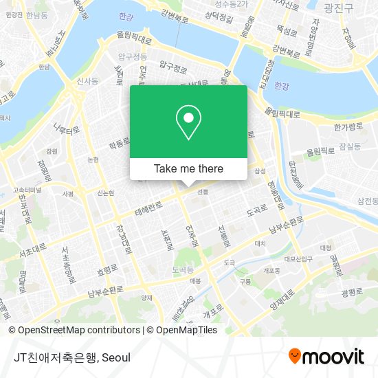 JT친애저축은행 map