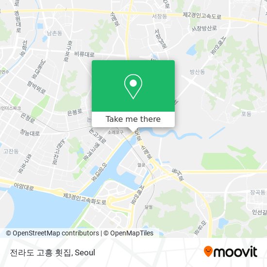 전라도 고흥 횟집 map