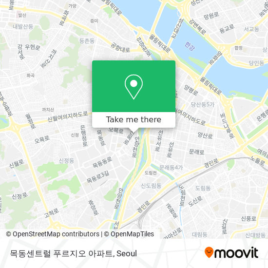 목동센트럴 푸르지오 아파트 map