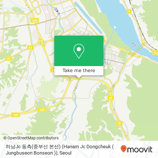 하남Jc 동측(중부선 본선) (Hanam Jc Dongcheuk ( Jungbuseon  Bonseon )) map