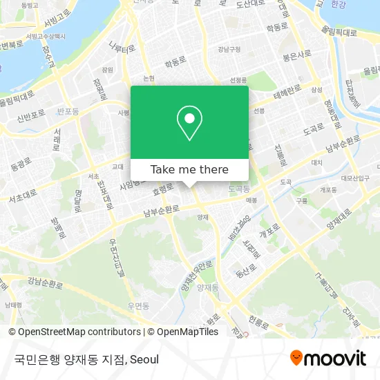 국민은행 양재동 지점 map