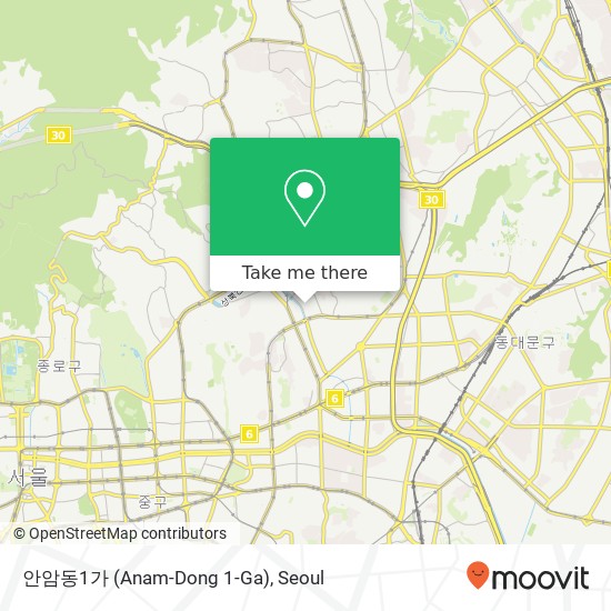 안암동1가 (Anam-Dong 1-Ga) map