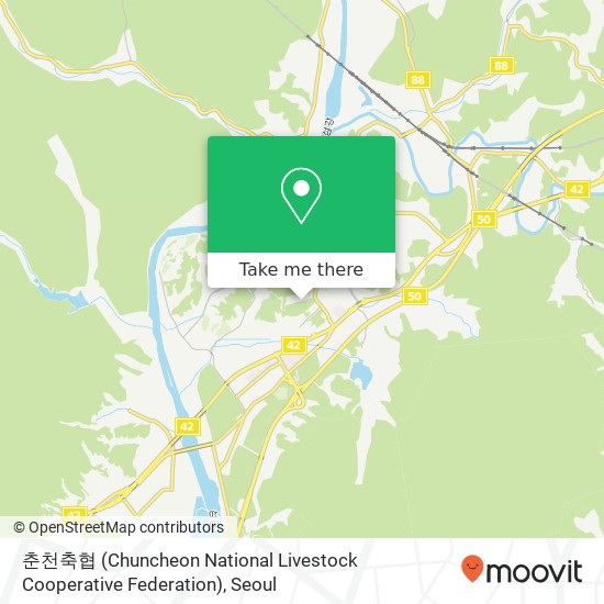 춘천축협 (Chuncheon National Livestock Cooperative Federation) map