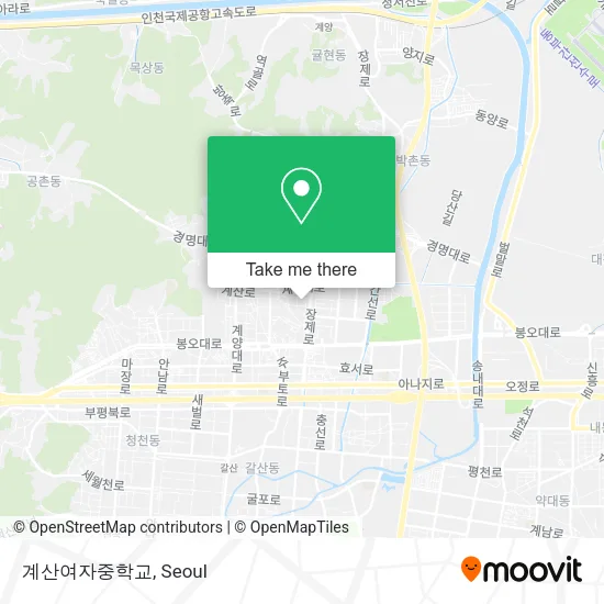 계산여자중학교 map