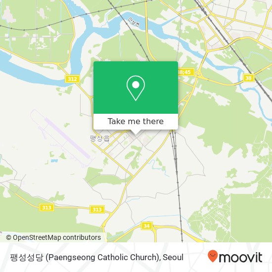 팽성성당 (Paengseong Catholic Church) map