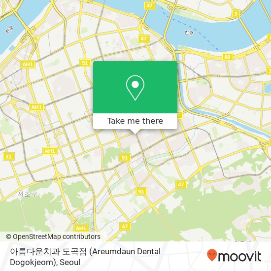 아름다운치과 도곡점 (Areumdaun Dental Dogokjeom) map