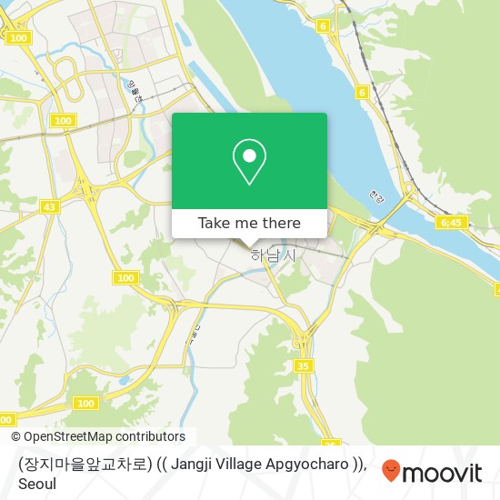 (장지마을앞교차로) (( Jangji Village Apgyocharo )) map