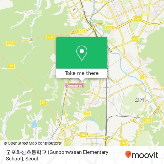 군포화산초등학교 (Gunpohwasan Elementary School) map