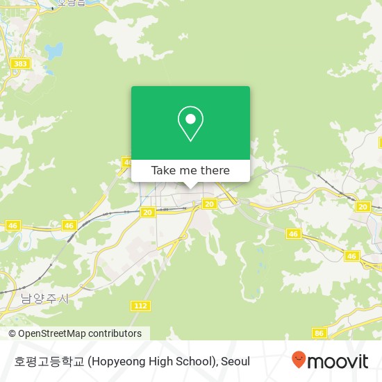 호평고등학교 (Hopyeong High School) map