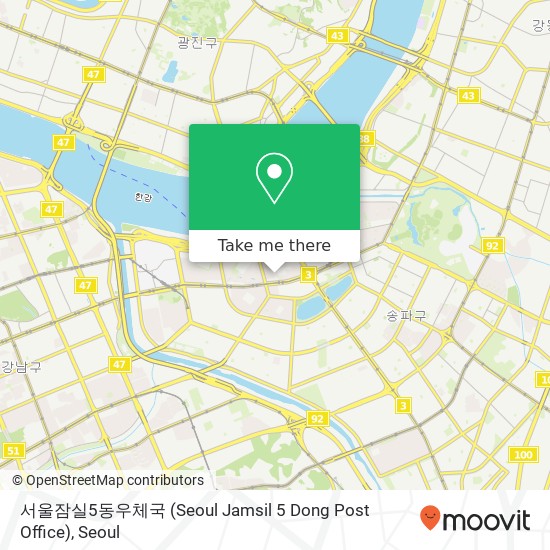 서울잠실5동우체국 (Seoul Jamsil 5 Dong Post Office) map