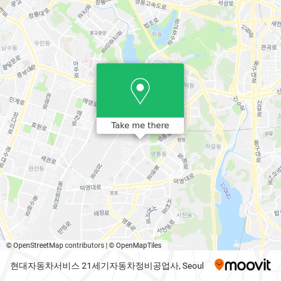 현대자동차서비스 21세기자동차정비공업사 map