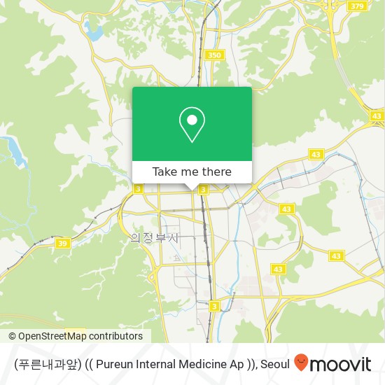 (푸른내과앞) (( Pureun Internal Medicine Ap )) map